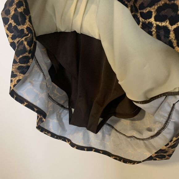 D & Co Beach Swimsuit Leopard Print One Piece Dress Tank - Size 14 - Picture 5 of 13